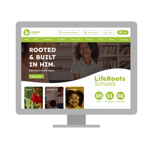 LifeRoots Schools Website Mockup